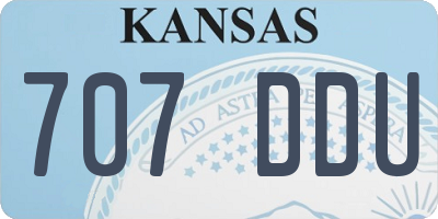 KS license plate 707DDU