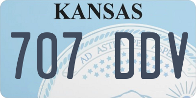 KS license plate 707DDV