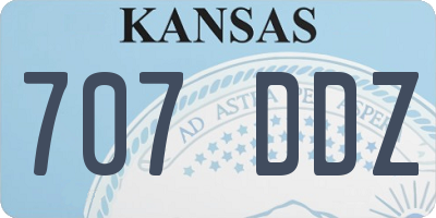 KS license plate 707DDZ