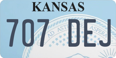 KS license plate 707DEJ