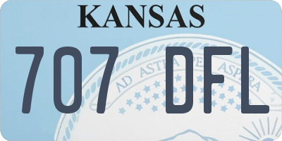 KS license plate 707DFL