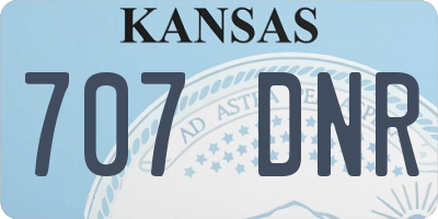 KS license plate 707DNR
