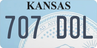 KS license plate 707DOL
