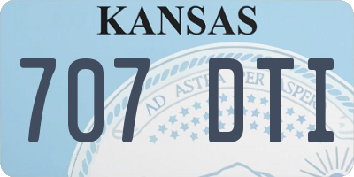 KS license plate 707DTI