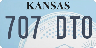 KS license plate 707DTO