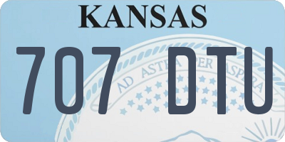 KS license plate 707DTU