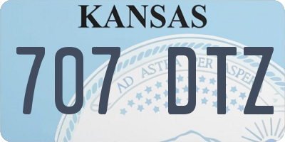 KS license plate 707DTZ
