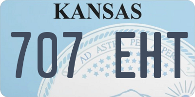 KS license plate 707EHT