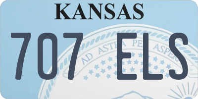 KS license plate 707ELS