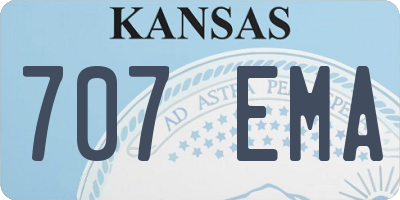 KS license plate 707EMA