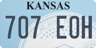 KS license plate 707EOH