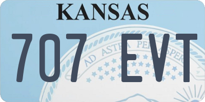 KS license plate 707EVT