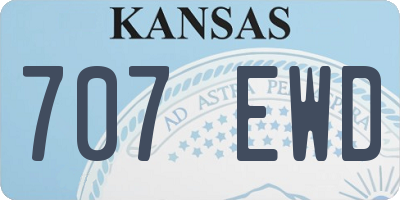 KS license plate 707EWD