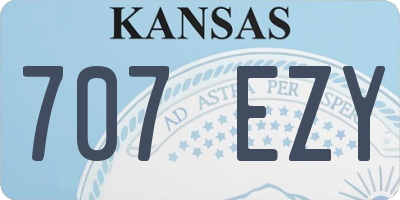KS license plate 707EZY