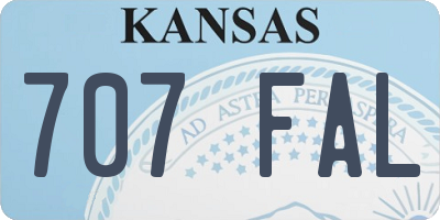 KS license plate 707FAL