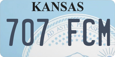 KS license plate 707FCM