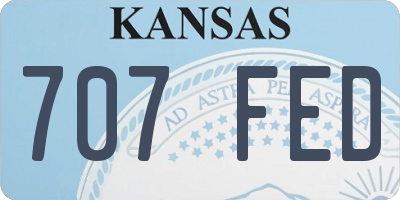 KS license plate 707FED