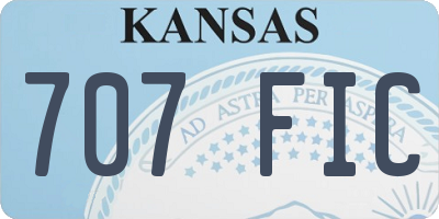 KS license plate 707FIC