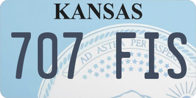 KS license plate 707FIS