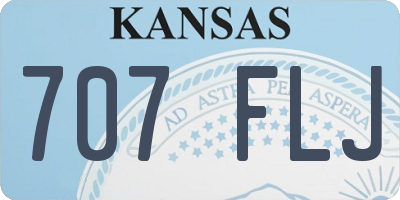 KS license plate 707FLJ