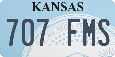 KS license plate 707FMS