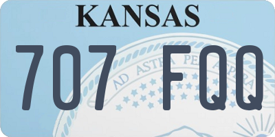 KS license plate 707FQQ