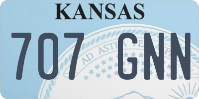 KS license plate 707GNN