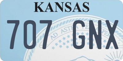 KS license plate 707GNX