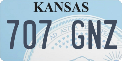 KS license plate 707GNZ