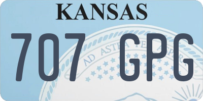 KS license plate 707GPG