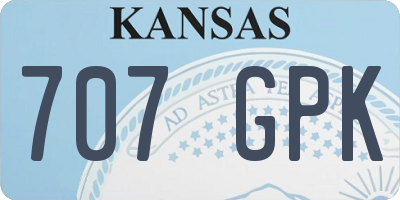 KS license plate 707GPK