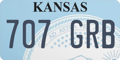 KS license plate 707GRB
