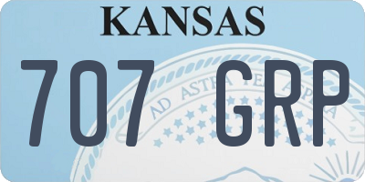 KS license plate 707GRP