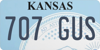 KS license plate 707GUS