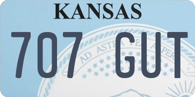 KS license plate 707GUT