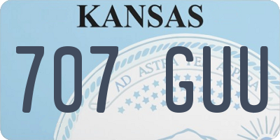 KS license plate 707GUU
