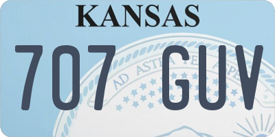 KS license plate 707GUV