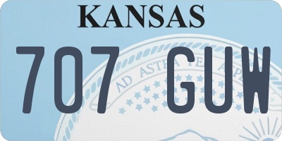 KS license plate 707GUW