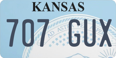 KS license plate 707GUX