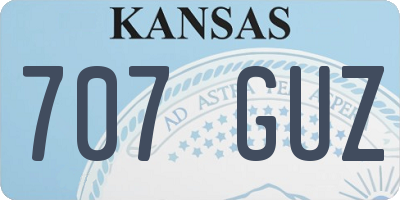 KS license plate 707GUZ