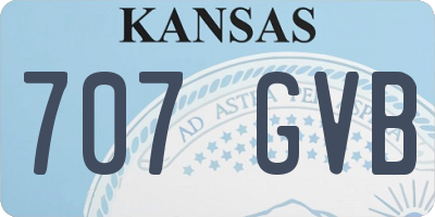 KS license plate 707GVB