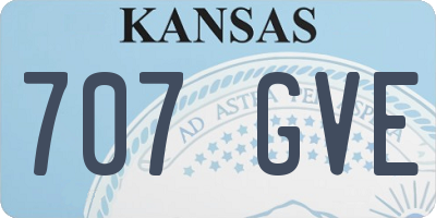 KS license plate 707GVE