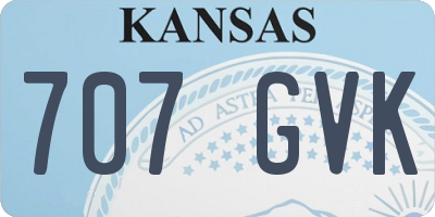 KS license plate 707GVK