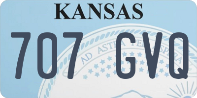 KS license plate 707GVQ
