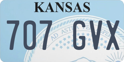 KS license plate 707GVX