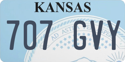 KS license plate 707GVY