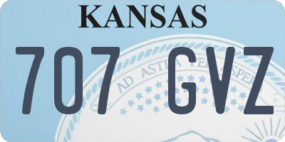 KS license plate 707GVZ