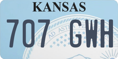 KS license plate 707GWH