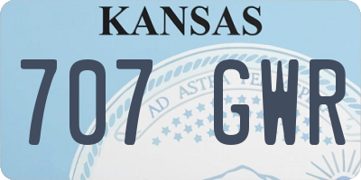 KS license plate 707GWR