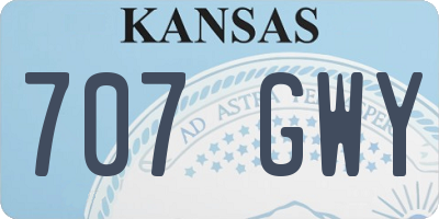 KS license plate 707GWY